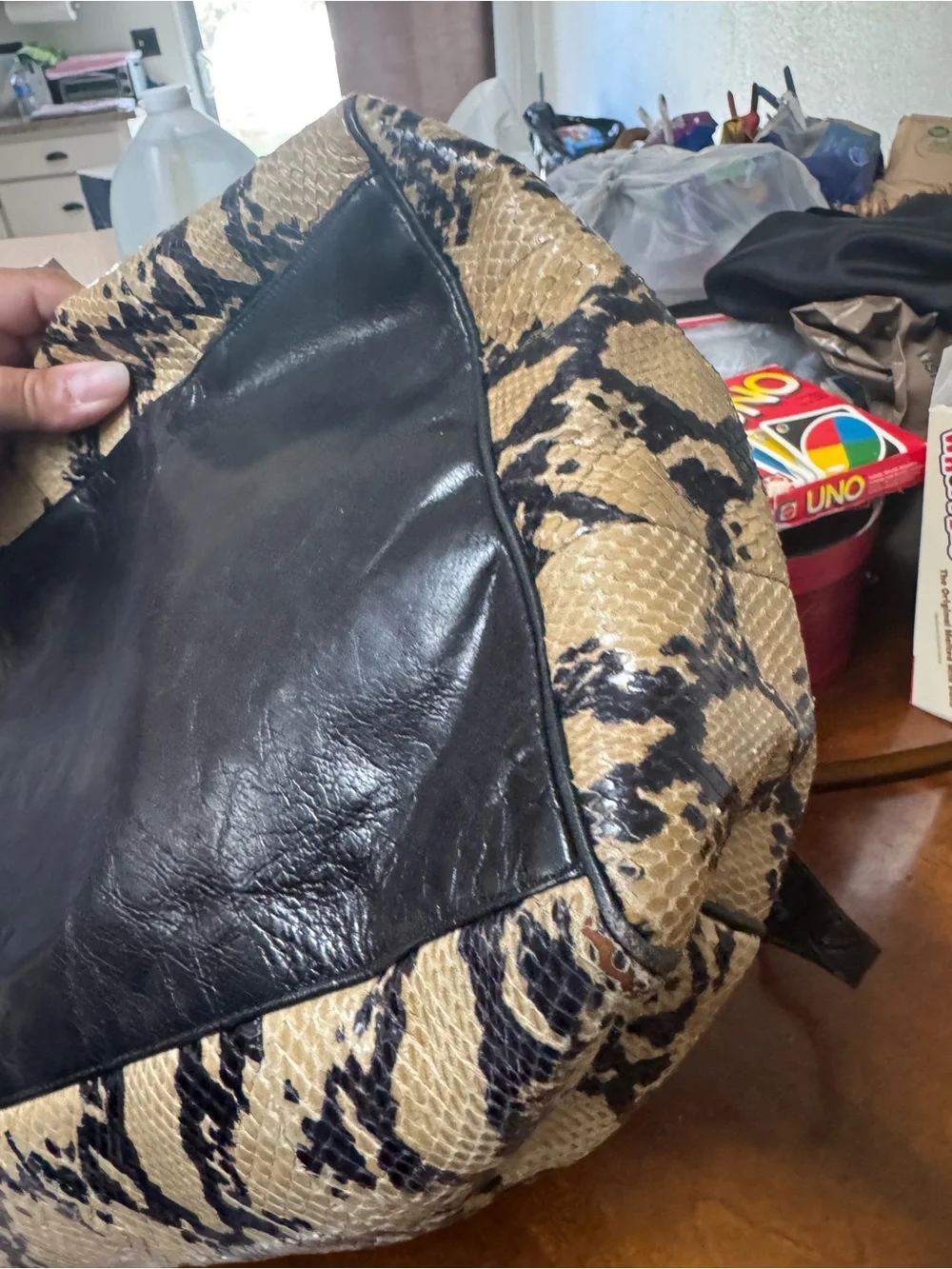 vintage Sharif Python Snakeskin Satchel Handbag  Authentic snakeskin